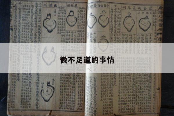 微不足道的事情